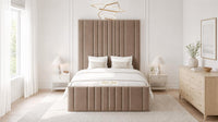 Naples Mink - Knightsbridge Imperial Luxury Panelled Ottoman Storage Bed