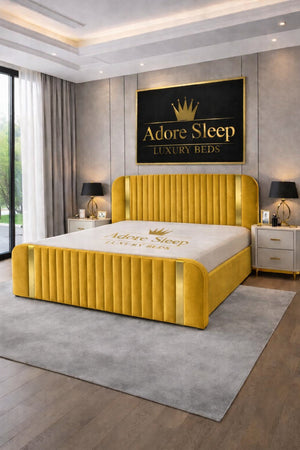 Plush Velvet Mustard Gold
