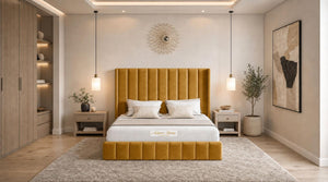 Plush Velvet Mustard Gold