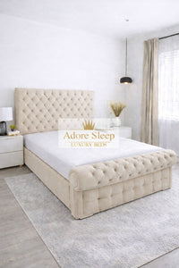 Naples Cream - Kensington Royale Luxury Chesterfield Upholstered Bed Frame
