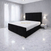 Naples Black - Riviera Maison Luxury Panelled Upholstered Bed Frame