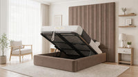 Naples Mink - Grosvenor Grand Channel Luxury Ottoman Storage Bed