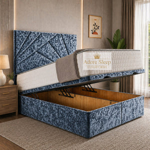 Crushed Velvet Denim Blue