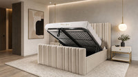 Naples Beige - Kensington Fluted Luxury Ottoman Storage Bed