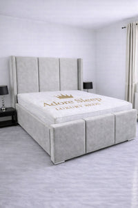 Naples Silver - Aurelia Grand Luxe Upholstered Bed Frame