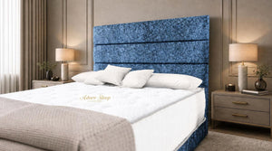 Crushed Velvet Denim Blue