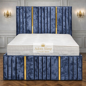 Crushed Velvet Denim Blue