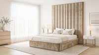 Crushed Velvet Gold - Grosvenor Grand Channel Luxury Ottoman Storage Bed