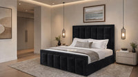 Naples Black - Belgravia Regent Luxury Panelled Ottoman Storage Bed