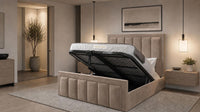 Naples Mink - Belgravia Regent Luxury Panelled Ottoman Storage Bed