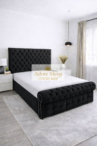 Naples Charcoal - Kensington Royale Luxury Chesterfield Upholstered Bed Frame