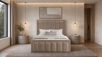 Naples Mink - Belgravia Regent Luxury Panelled Ottoman Storage Bed