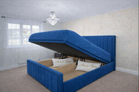 Naples Blue - Kensington Prestige Ottoman Divan Upholstered Bed Frame