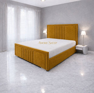 Plush Velvet Mustard Gold