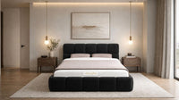 Naples Black - Aurelius Cloud Luxury Upholstered Ottoman Storage Bed