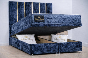 Crushed Velvet Denim Blue