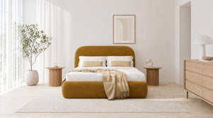 Plush Velvet Mustard Gold