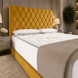 Plush Velvet Mustard Gold