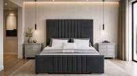 Naples Charcoal - Belgravia Luxury Ottoman Storage Bed – Premium Upholstered Gas Lift Bed Frame