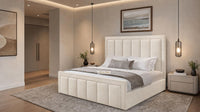 Naples Cream - Belgravia Regent Luxury Panelled Ottoman Storage Bed