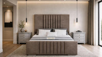 Naples Mink - Belgravia Luxury Ottoman Storage Bed – Premium Upholstered Gas Lift Bed Frame