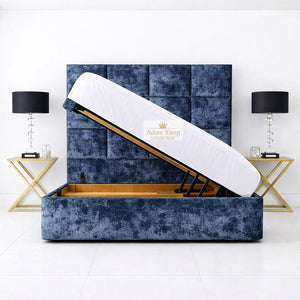 Crushed Velvet Denim Blue