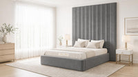 Naples Slate Grey - Grosvenor Grand Channel Luxury Ottoman Storage Bed