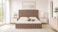 Naples Mink - Carlton Channel Luxury Ottoman Storage Bed