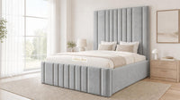 Naples Silver - Knightsbridge Imperial Luxury Panelled Ottoman Storage Bed