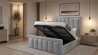 Naples Silver - Belgravia Regent Luxury Panelled Ottoman Storage Bed