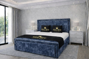 Crushed Velvet Denim Blue
