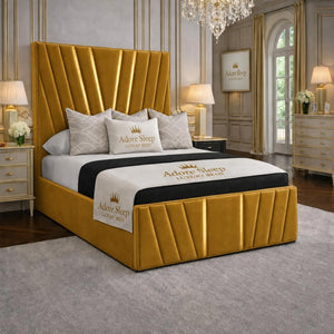 Plush Velvet Mustard Gold