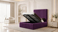 Naples Purple - Dorchester Wraparound Luxury Channelled Ottoman Storage Bed