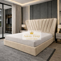 Naples Beige - Aurelia Fancrest Luxury Upholstered Bed