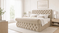 Naples Sand - Windsor Chesterfield Luxury Scroll Bed Frame