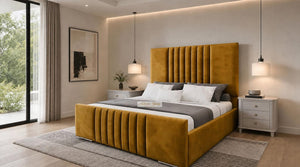 Plush Velvet Mustard Gold