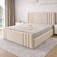 Naples Cream - Astoria Luxe Luxury Vertical Panelled Upholstered Bed Frame
