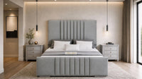 Naples Silver - Belgravia Luxury Ottoman Storage Bed – Premium Upholstered Gas Lift Bed Frame