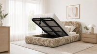 Crushed Velvet Gold - Ellington Curve Luxury Upholstered Ottoman Storage Bed