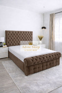Naples Mink - Kensington Royale Luxury Chesterfield Upholstered Bed Frame
