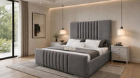 Naples Slate Grey - Belgravia Luxury Ottoman Storage Bed – Premium Upholstered Gas Lift Bed Frame