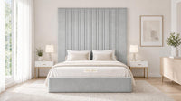 Naples Silver - Grosvenor Grand Channel Luxury Ottoman Storage Bed