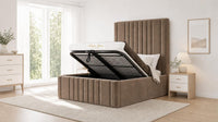 Naples Mink - Knightsbridge Imperial Luxury Panelled Ottoman Storage Bed