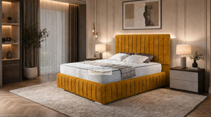 Plush Velvet Mustard Gold