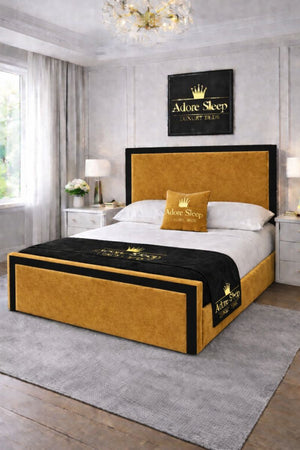 Plush Velvet Mustard Gold