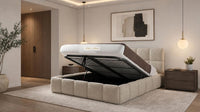Naples Cream - Aurelius Cloud Luxury Upholstered Ottoman Storage Bed