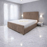 Naples Mink - Riviera Maison Luxury Panelled Upholstered Bed Frame