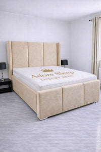 Naples Sand - Aurelia Grand Luxe Upholstered Bed Frame