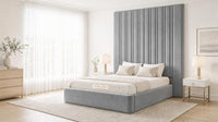 Naples Silver - Grosvenor Grand Channel Luxury Ottoman Storage Bed