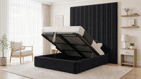 Naples Black - Grosvenor Grand Channel Luxury Ottoman Storage Bed
